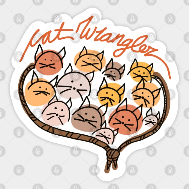 Cat Wrangler Sticker by cassi-b-designs